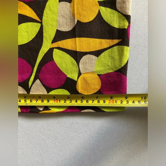 Ideology Linen Cotton blend leaf mural capris pants Sz 4 - Picture 9 of 11